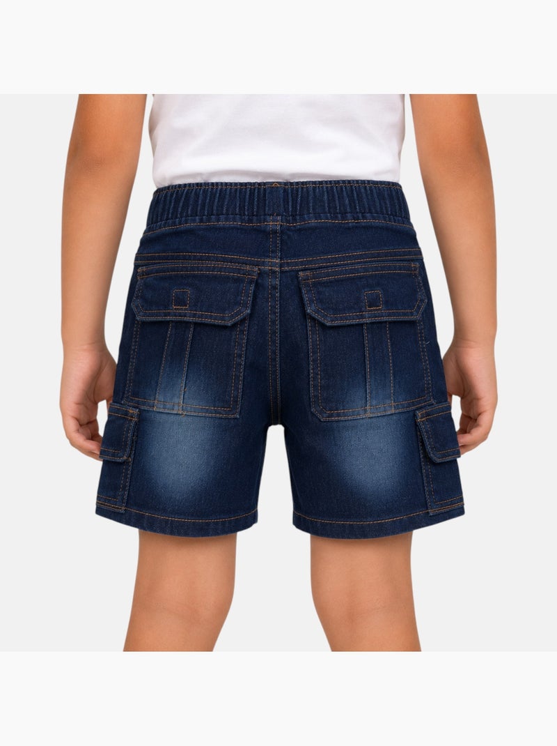 Lee cooper - bermuda taille élastique garçon Bleu - Kiabi