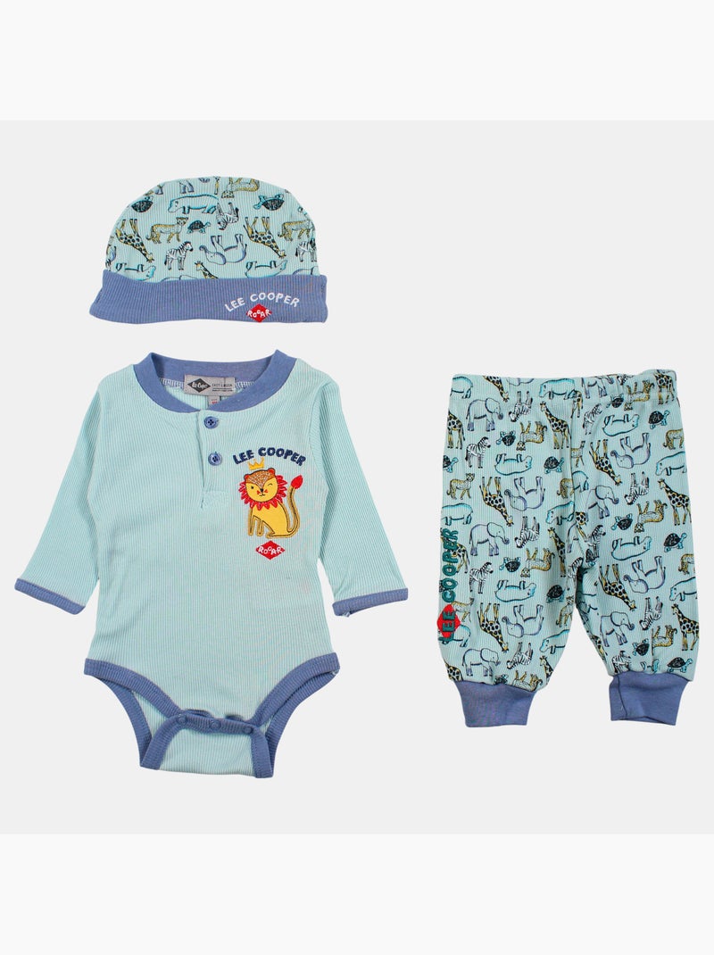 Lee Cooper - Body met legging en bijpassende muts Blauw - Kiabi