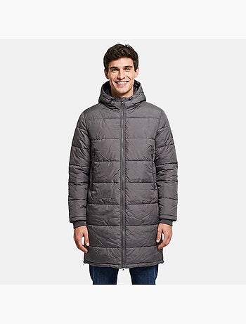 Lee cooper - doudoune longue zippée à capuche, poches zippées