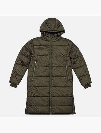 Lee cooper - doudoune longue zippée à capuche, poches zippées