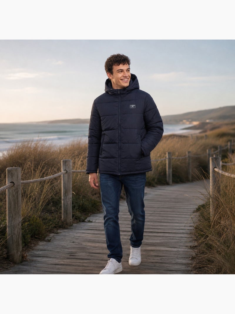 Lee cooper - doudoune matelassée zippée, poches zippées Bleu marine - Kiabi