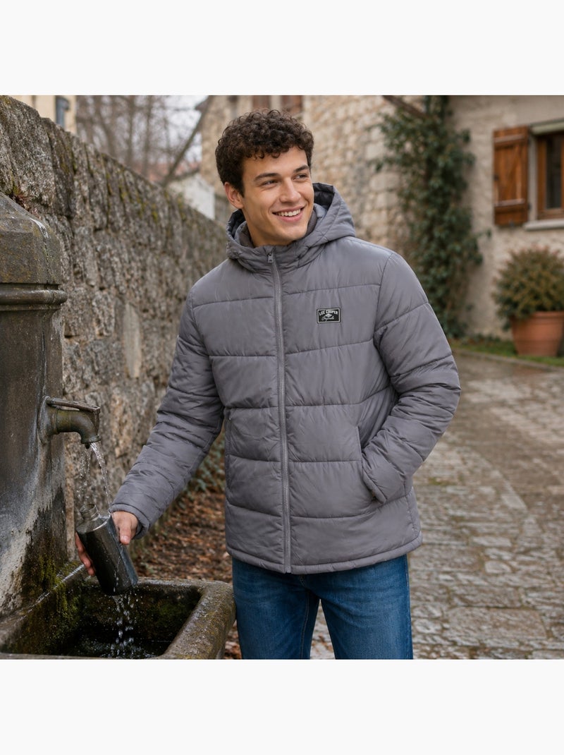 Lee cooper - doudoune matelassée zippée, poches zippées Gris - Kiabi
