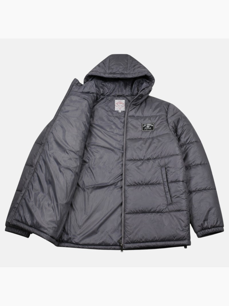 Lee cooper - doudoune matelassée zippée, poches zippées Gris - Kiabi