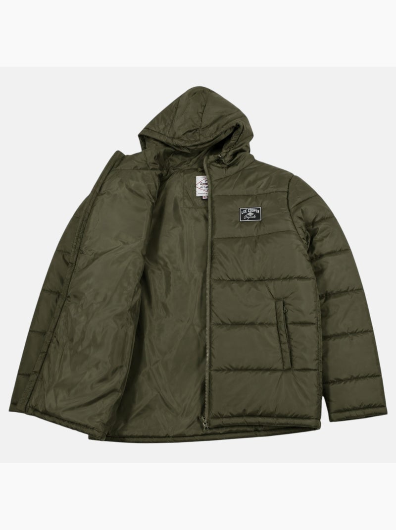 Lee cooper - doudoune matelassée zippée, poches zippées Kaki - Kiabi