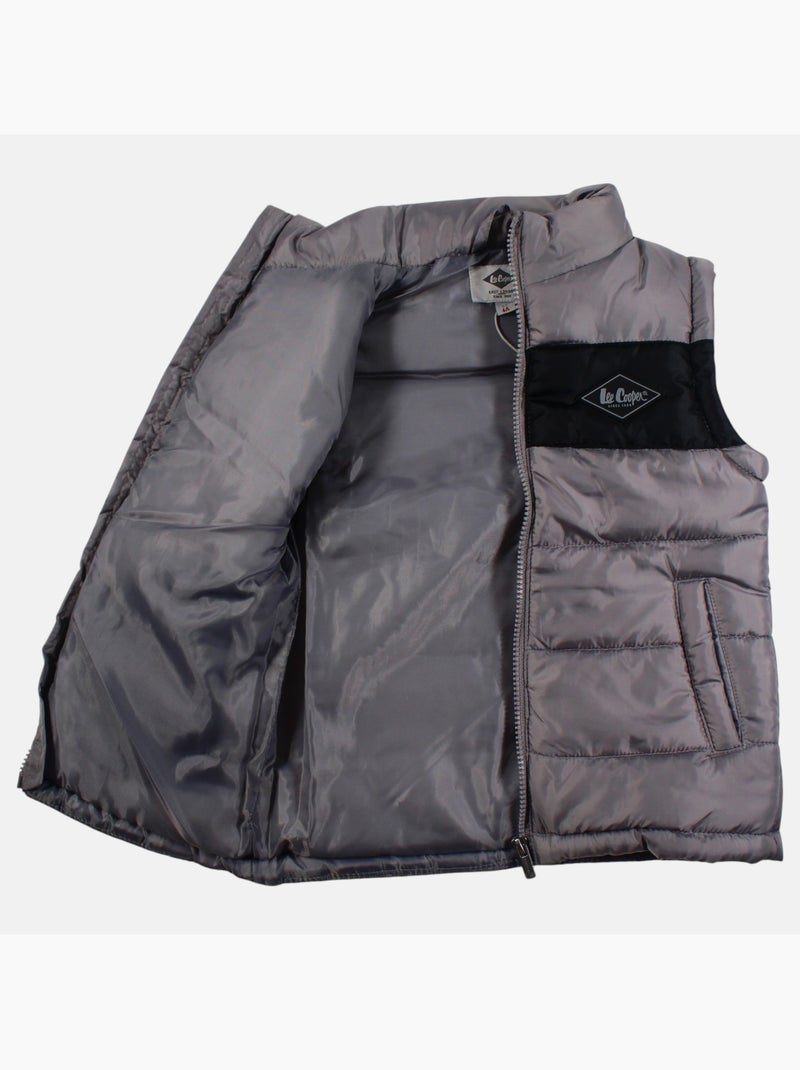 Lee Cooper - Doudoune  sans manches Garçon Gris - Kiabi