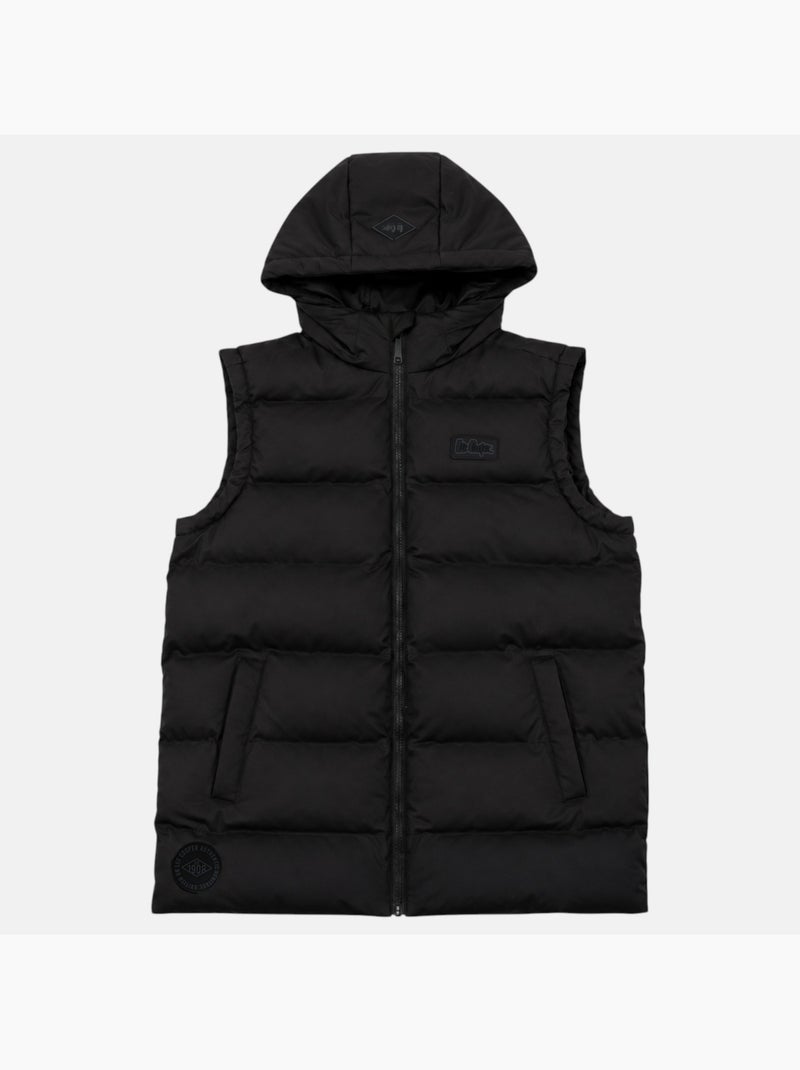 Lee cooper - doudoune sans manches homme avec capuche Noir - Kiabi