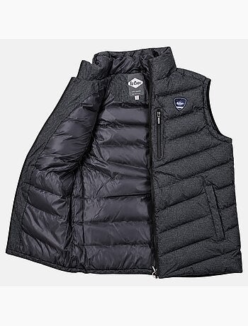 Lee cooper - doudoune sans manches zippée à capuche, poches zippées