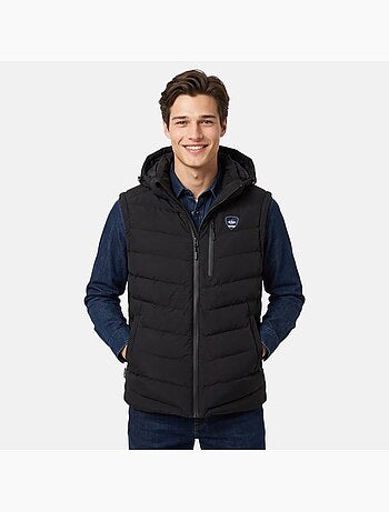 Lee cooper - doudoune sans manches zippée à capuche, poches zippées