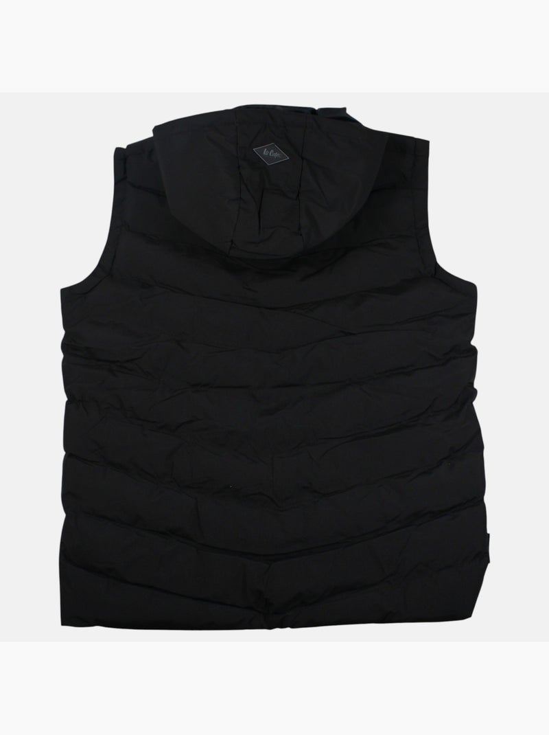 Lee cooper - doudoune sans manches zippée à capuche, poches zippées Noir - Kiabi