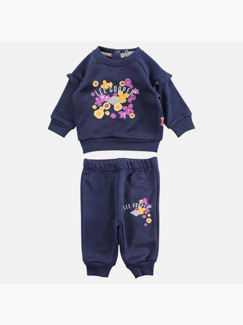Lee Cooper - Ensemble b?b? fille sweat et pantalon jogging Bleu marine - Kiabi