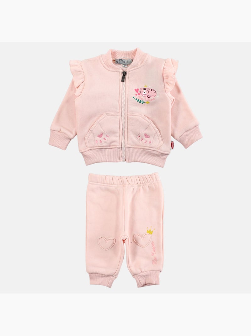 Lee Cooper - Ensemble b?b? fille veste et pantalon jogging Rose clair - Kiabi