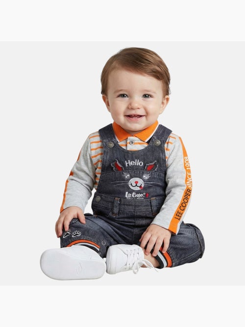 Lee Cooper - Ensemble b?b? polo manches longues avec salopette - Kiabi Lee Cooper - Ensemble b?b? polo manches longues avec salopette - Kiabi