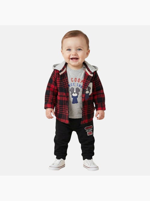 Lee Cooper - Ensemble b?b? t-shirt manches longues avec veste et pantalon - Kiabi