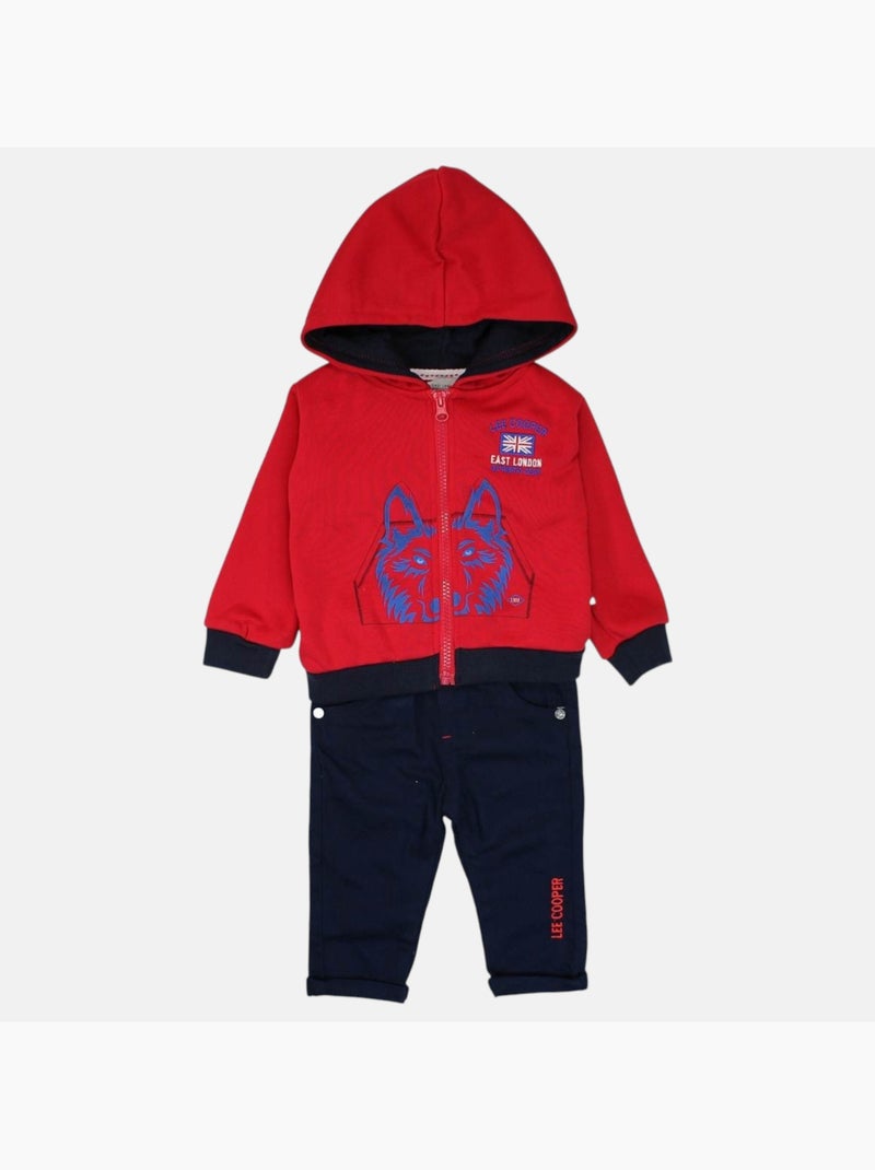 Lee Cooper - Ensemble b?b? veste ? capuche et pantalon Rouge - Kiabi