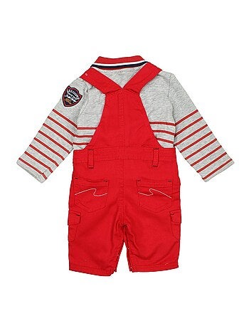 Lee Cooper - Ensemble bébé polo manches longues avec salopette