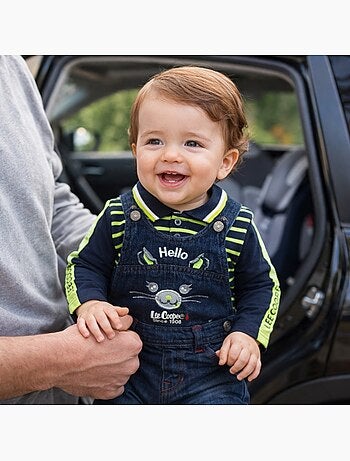 Lee Cooper - Ensemble bébé polo manches longues avec salopette
