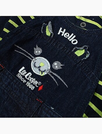 Lee Cooper - Ensemble bébé polo manches longues avec salopette