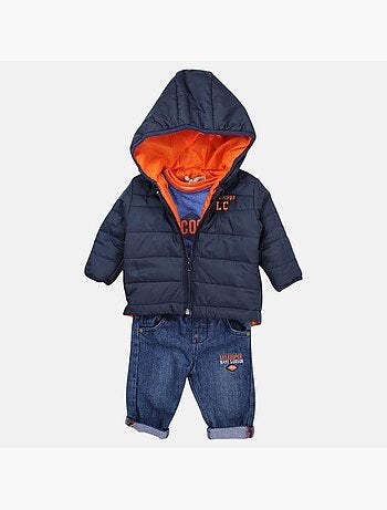 Lee Cooper - Ensemble bébé t-shirt manches longues avec veste et pantalon