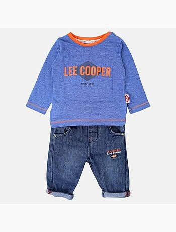 Lee Cooper - Ensemble bébé t-shirt manches longues avec veste et pantalon