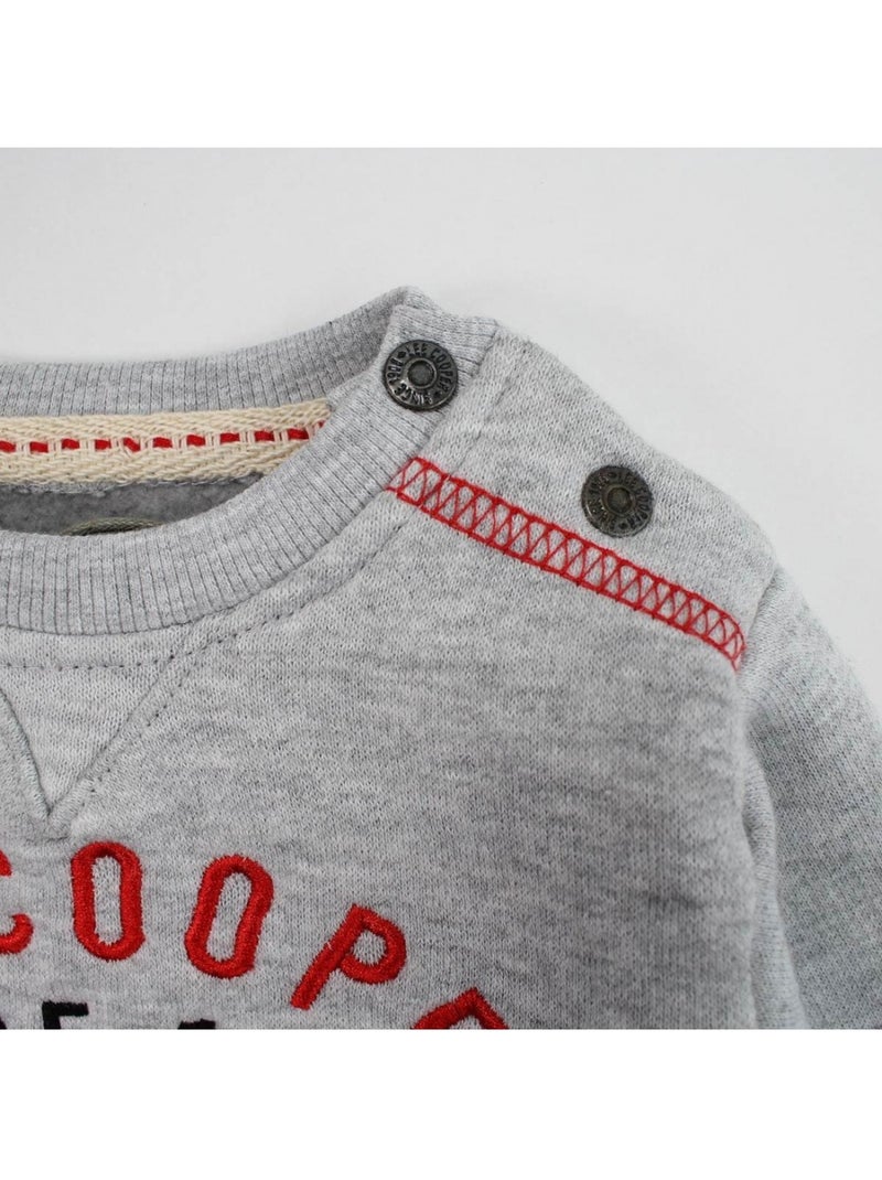 Lee Cooper - Ensemble bébé t-shirt manches longues avec veste et pantalon Gris - Kiabi