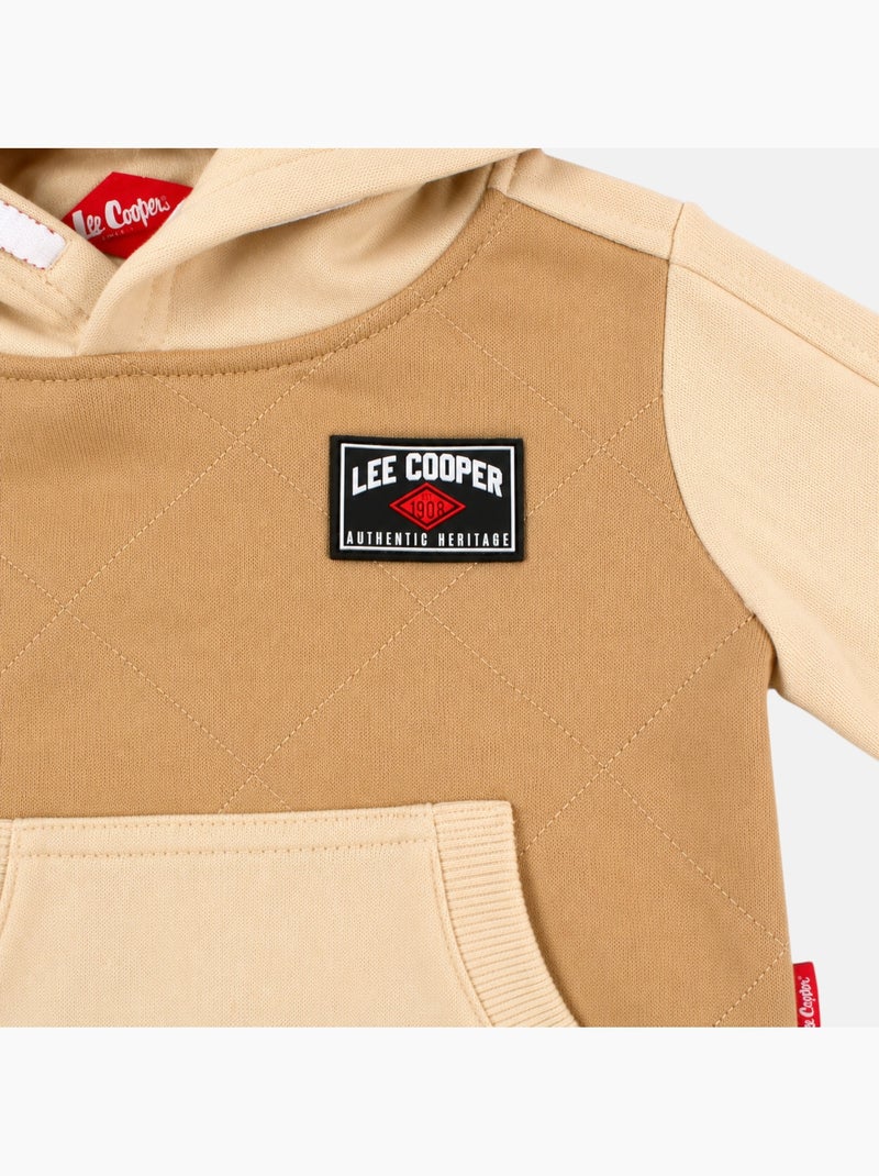 Lee Cooper - Ensemble de jogging, sweat à capuche et pantalon garçon Beige - Kiabi