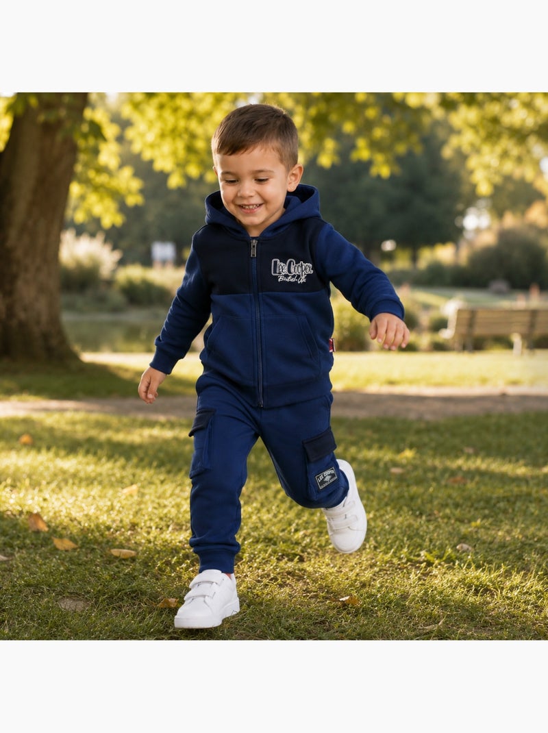 Lee Cooper - Ensemble de jogging, sweat à capuche et pantalon garçon Bleu marine - Kiabi