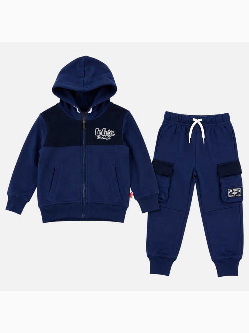 Lee Cooper - Ensemble de jogging, sweat à capuche et pantalon garçon Bleu marine - Kiabi