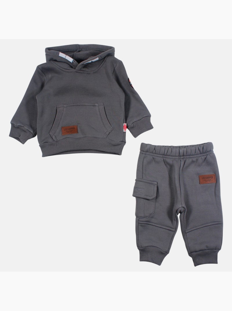 Lee cooper - ensemble de jogging sweat à capuche et pantalon garçon Gris - Kiabi