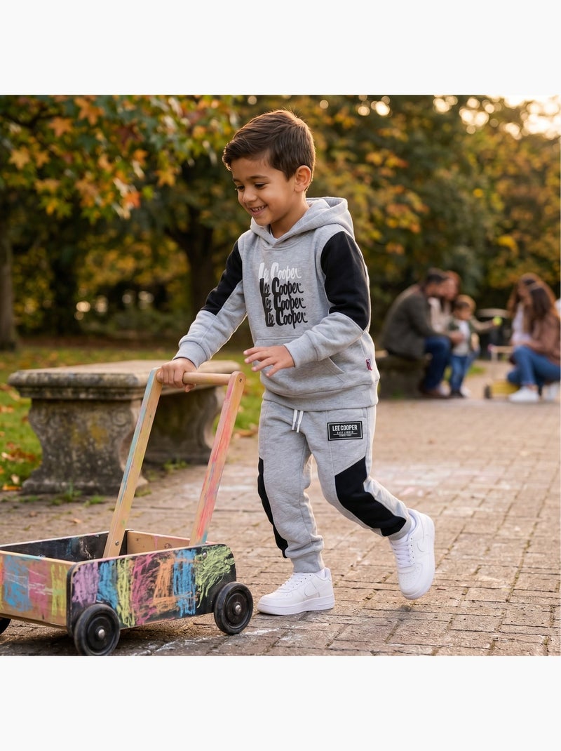 Lee Cooper - Ensemble de jogging, sweat à capuche et pantalon garçon Gris - Kiabi
