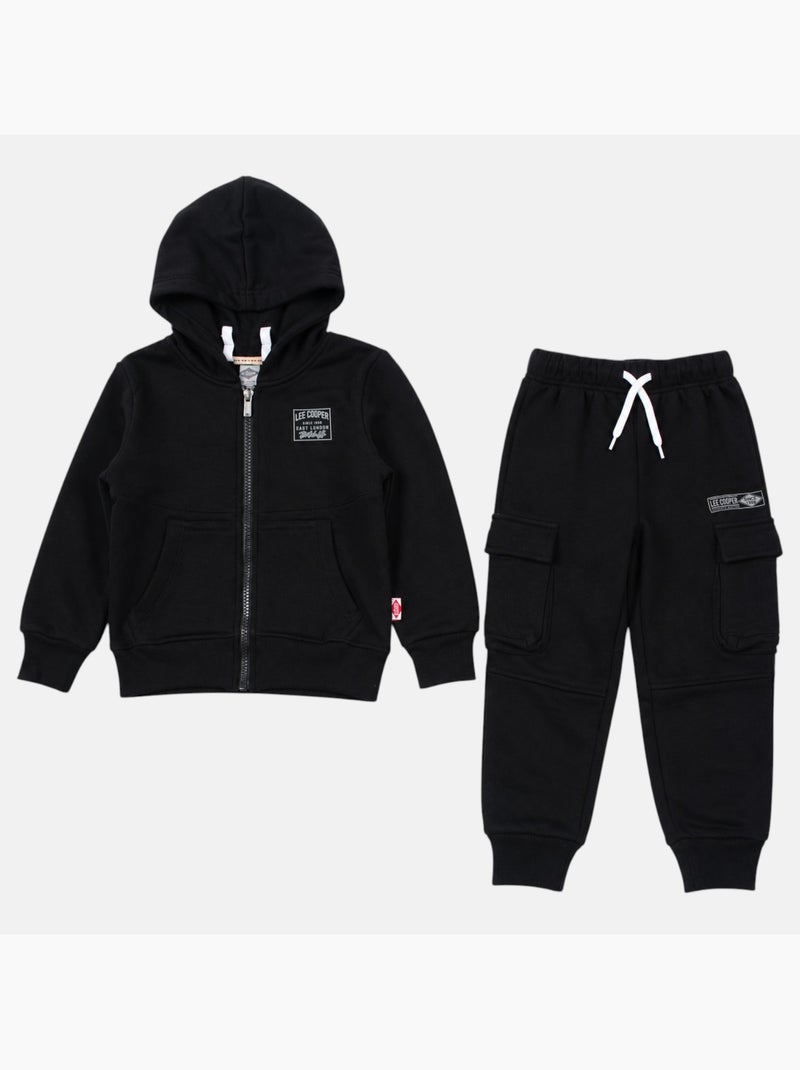 Lee Cooper - Ensemble de jogging, veste à capuche et pantalon garçon Noir - Kiabi