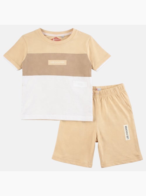 Lee Cooper - Ensemble garçon avec T shirt manches courtes et avec short - Kiabi
