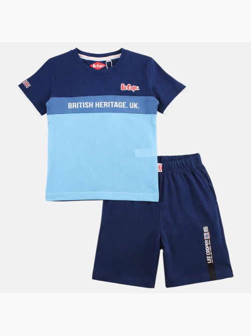 Lee Cooper - Ensemble garçon avec T shirt manches courtes et short - Kiabi