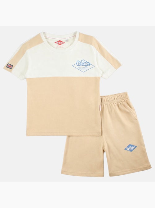 Lee Cooper - Ensemble garçon T shirt manches courtes et short assorti - Kiabi