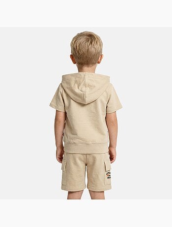 Lee Cooper - Ensemble garçon T-shirt manches courtes zippé et short
