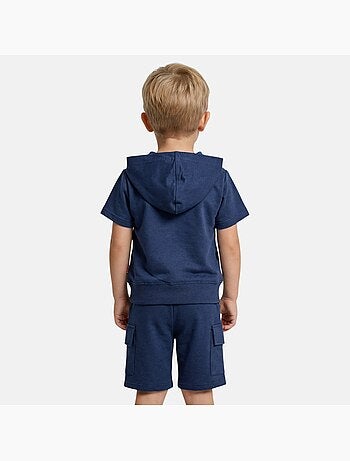 Lee Cooper - Ensemble garçon T-shirt manches courtes zippé et short
