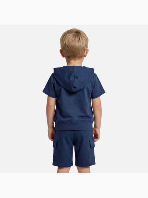 Lee Cooper - Ensemble garçon T-shirt manches courtes zippé et short - Kiabi