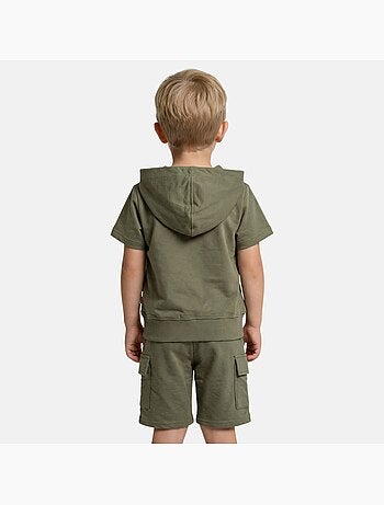 Lee Cooper - Ensemble garçon T-shirt manches courtes zippé et short