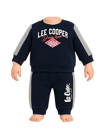 Lee Cooper - Ensemble jogging garçon sweat capuche et pantalon imprimé