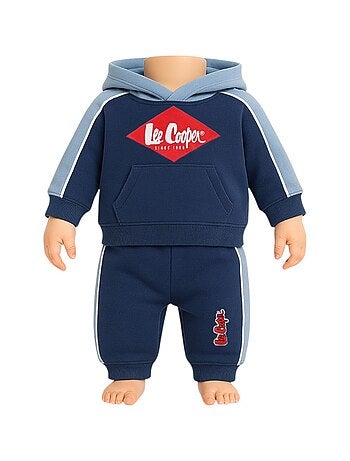 Lee Cooper - Ensemble jogging garçon sweat capuche et pantalon imprimé