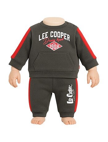 Lee Cooper - Ensemble jogging garçon sweat capuche et pantalon imprimé