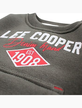 Lee Cooper - Ensemble jogging garçon sweat capuche et pantalon imprimé