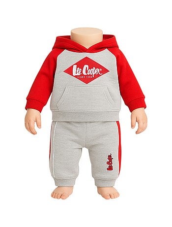 Lee Cooper - Ensemble jogging garçon sweat capuche et pantalon imprimé