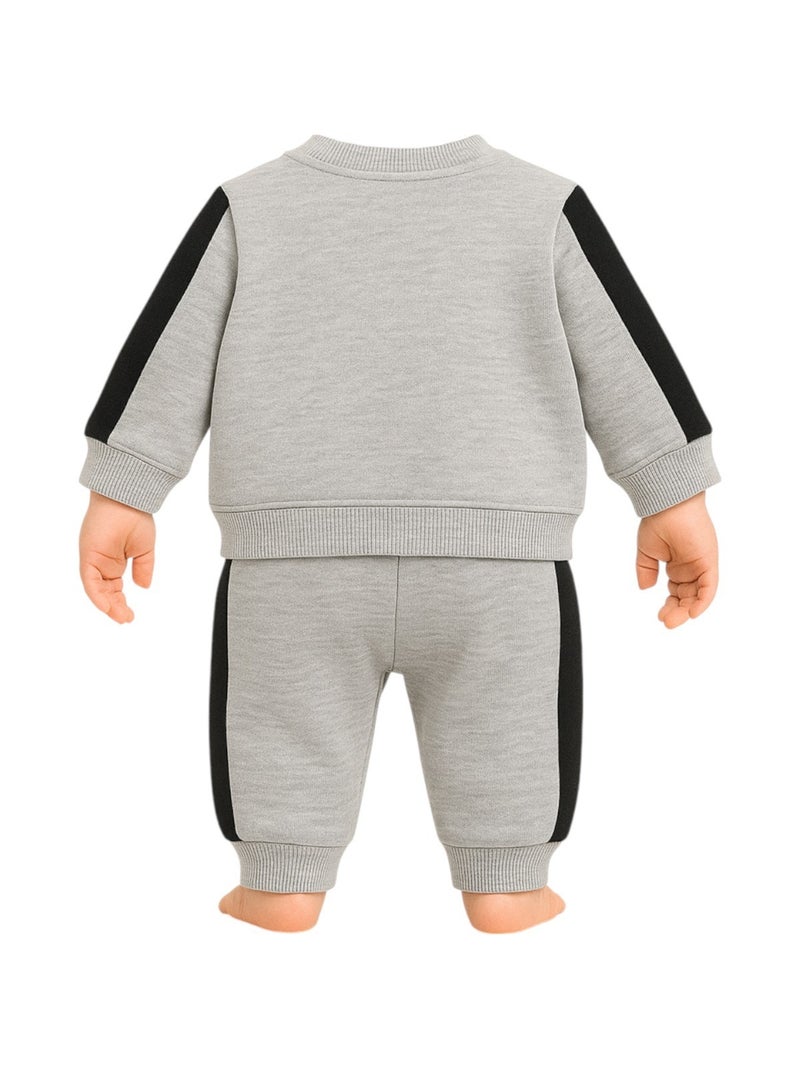 Lee Cooper - Ensemble jogging gar?on sweat capuche et pantalon imprim? Gris - Kiabi