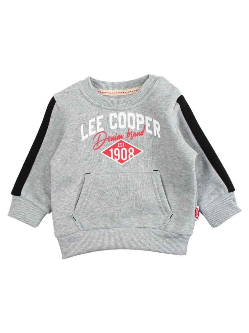 Lee Cooper - Ensemble jogging gar?on sweat capuche et pantalon imprim? Gris - Kiabi