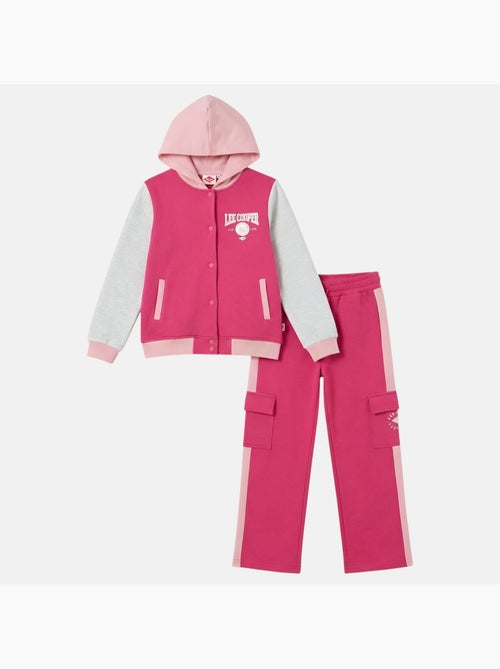 Lee Cooper - Ensemble survêtement fille avec une veste manches longues et un jogging - Kiabi Lee Cooper - Ensemble survêtement fille avec une veste manches longues et un jogging - Kiabi