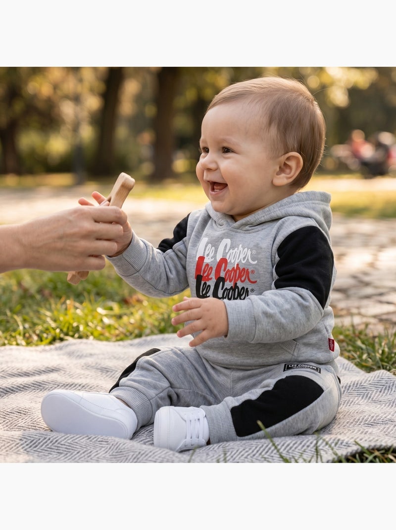 Lee cooper - ensemble sweat à capuche et pantalon de jogging, poche kangourou Gris - Kiabi
