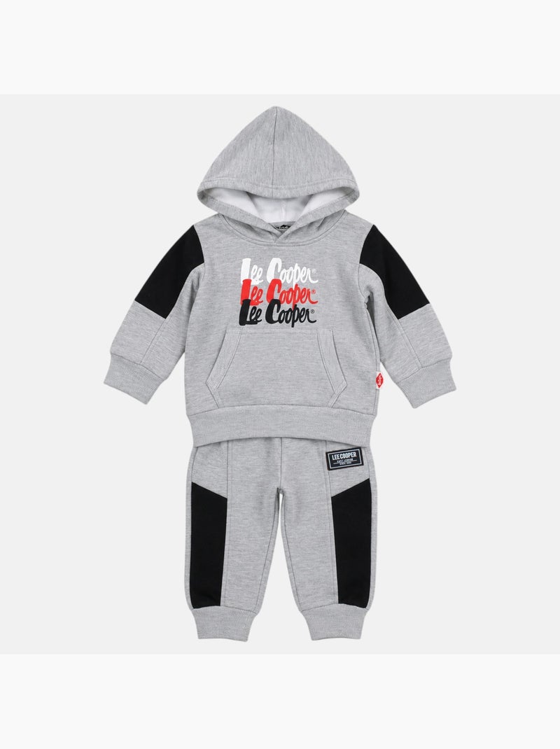 Lee cooper - ensemble sweat à capuche et pantalon de jogging, poche kangourou Gris - Kiabi