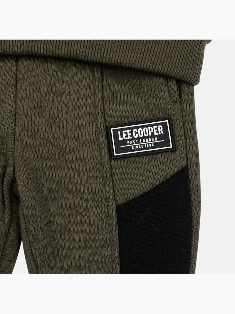 Lee cooper - ensemble sweat à capuche et pantalon de jogging, poche kangourou Kaki - Kiabi