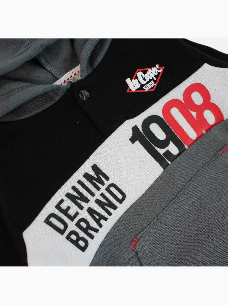 Lee Cooper - Ensemble sweat capuche et pantalon jogging b?b? Gris fonc? - Kiabi
