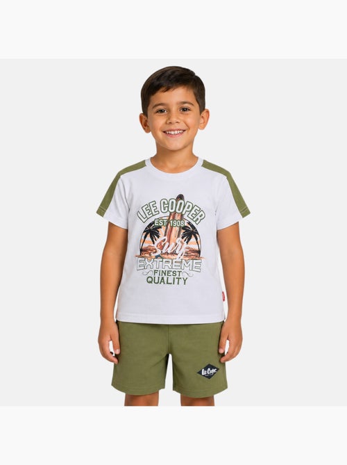 Lee Cooper - Ensemble t-shirt avec motif et short Garçon - Kiabi